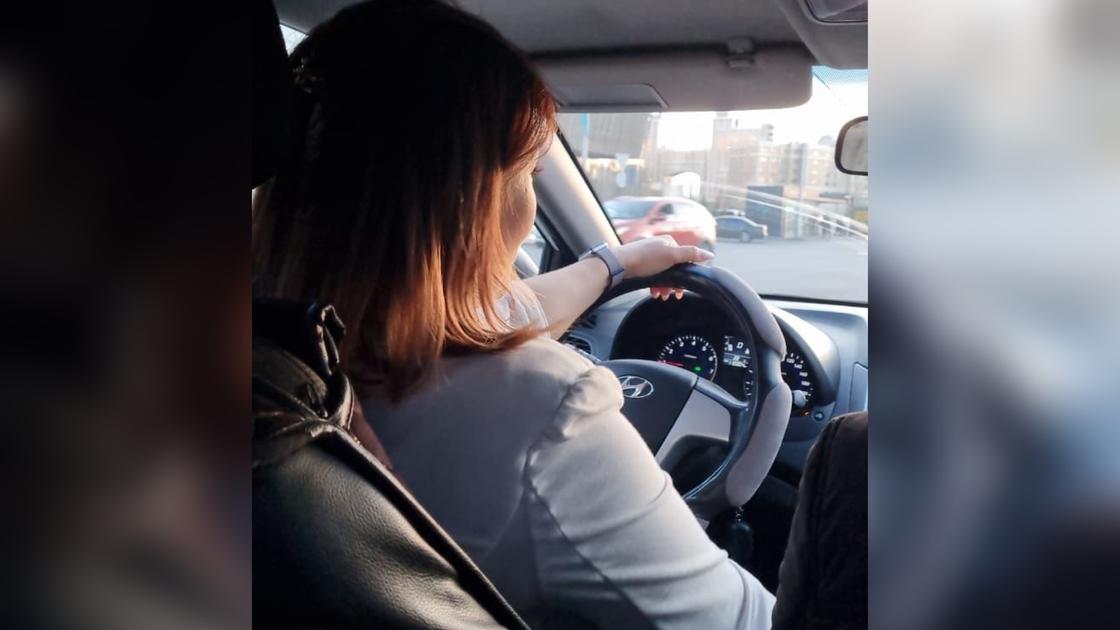 за рулем Гулнарай